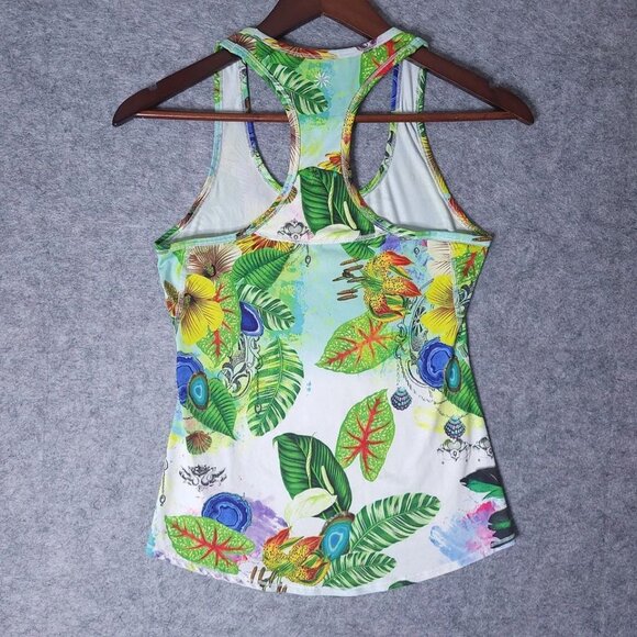ATHLETA Tank Top Tropical Floral Racerback Scoop Neck Pullover Activewear XXS - Picture 4 of 7